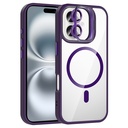 Apple iPhone 16 Uyumlu Kılıf Standlı ve Kamera Lens Hediyeli M-Safe Şarj Özellikli Zore Etro Kapak