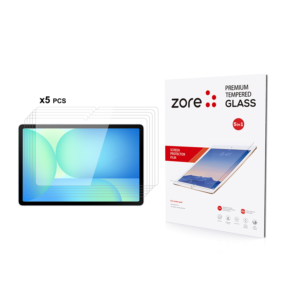Samsung Galaxy Tab S10 UyumluFE Plus Zore 5in1 Tablet Temperli Cam Ekran Koruyucu