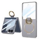 Samsung Galaxy Z Flip Uyumlu 7 Kılıf M-safe Şarj Özellikli Zore Kıpta Yüzüklü Flip Sert Kapak