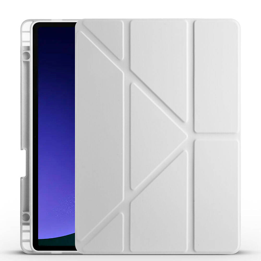 Samsung Galaxy Tab S10 FE Uyumlu Kılıf Zore Tri Folding Kalem Bölmeli Standlı Kılıf