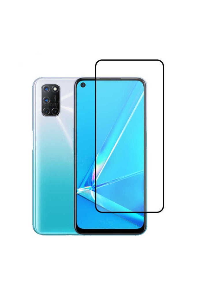 Oppo A52 Uyumlu Zore Kenarları Kırılmaya Dayanıklı Cam Ekran Koruyucu