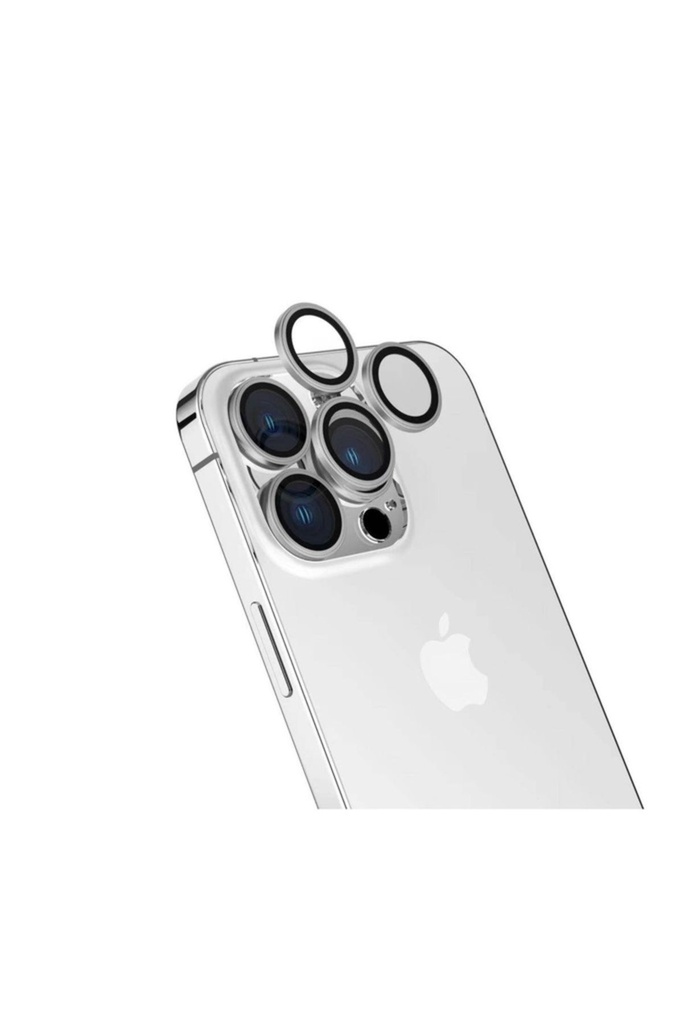 Apple iPhone 15 Pro Uyumlu Zore Safir CL-15 Parmak İzi Bırakmayan Anti-Reflective Kamera Lens Koruyucu