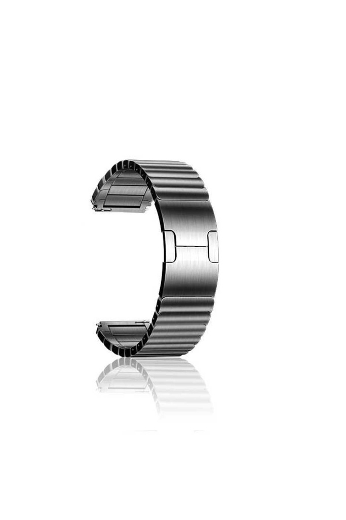 Samsung Galaxy Watch 46mm 22mm Uyumlu Kordon Paslanmaz Çelik Luxury Metal KRD-35 Kayış