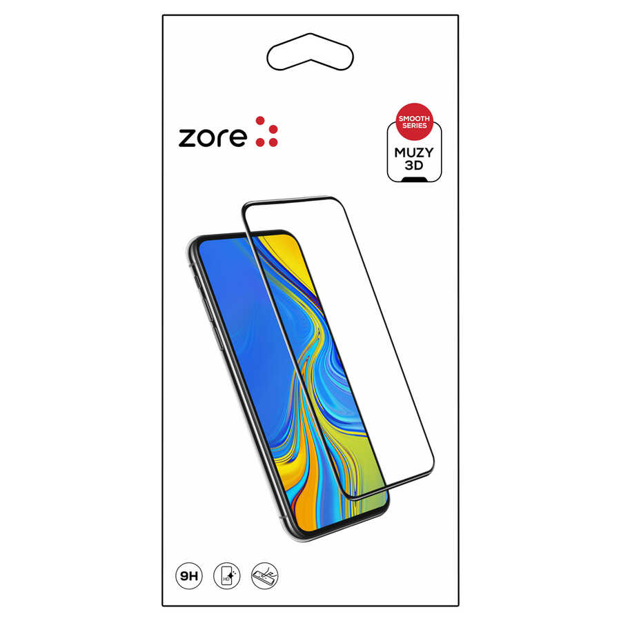 Xiaomi Redmi 9C Uyumlu Zore 3D Muzy Temperli Cam Ekran Koruyucu