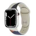 Apple Watch 7 45mm Uyumlu Kordon Silikon Renkli Tasarım Yumuşak Spor KRD-62 Kayış