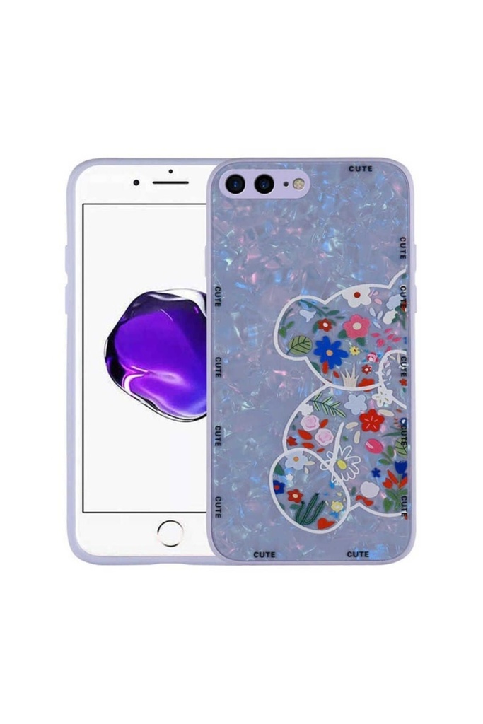Apple iPhone 8 Plus Uyumlu Kılıf Desenli Sert Silikon Zore Mumila Kapak