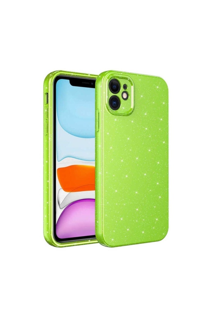 Apple iPhone 11 Uyumlu Kılıf Kamera Korumalı Simli Lüks Zore Koton Kapak