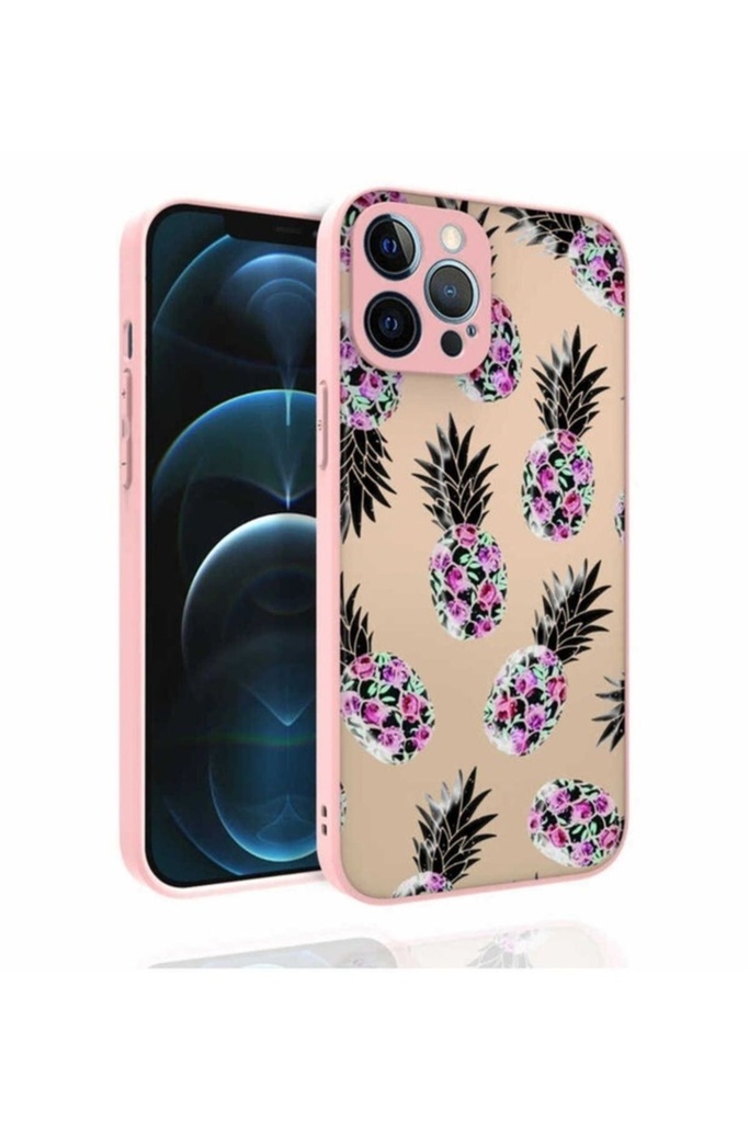 Apple iPhone 12 Pro Max Uyumlu Kılıf Desenli Kamera Korumalı Parlak Zore Nora Kapak