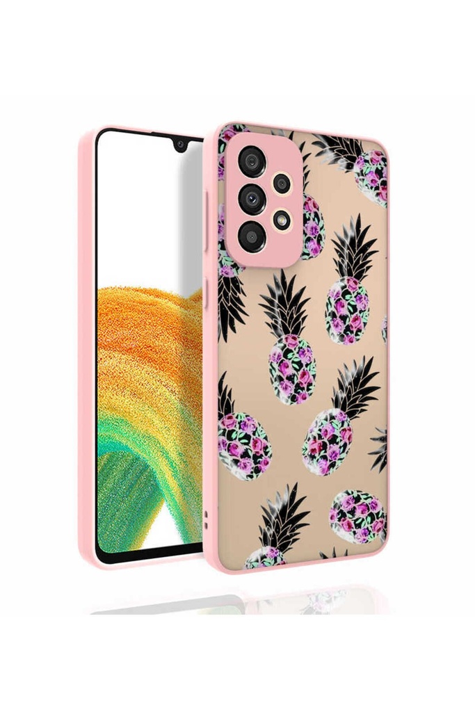 Samsung Galaxy A33 5G Uyumlu Kılıf Desenli Kamera Korumalı Parlak Zore Nora Kapak