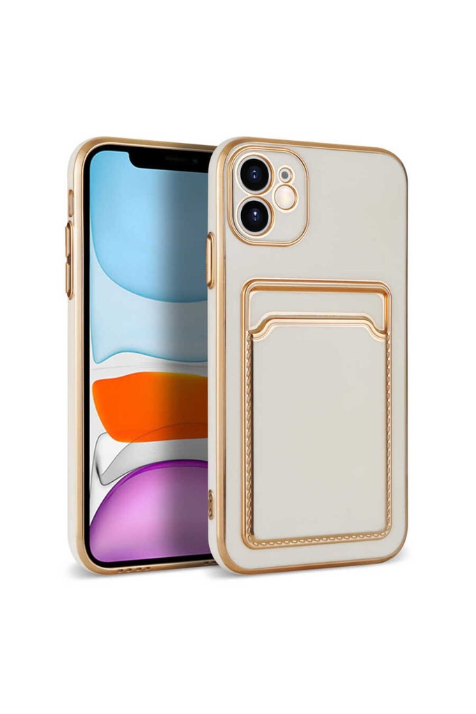 Apple iPhone 12 Uyumlu Kılıf Zore Bark Kartlıklı Kapak