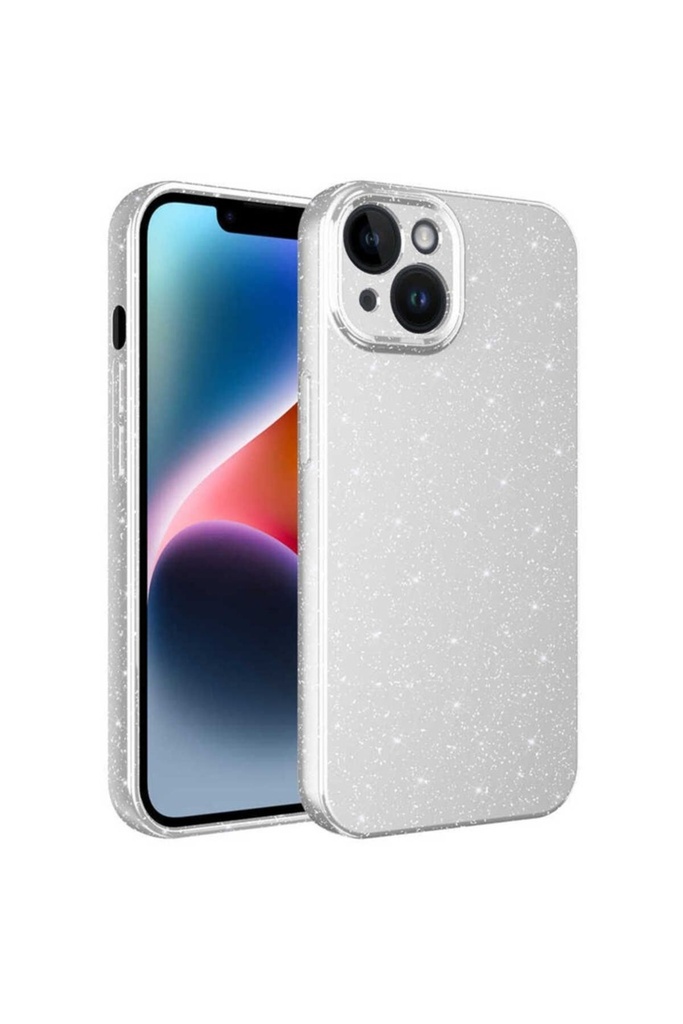 Apple iPhone 14 Plus Uyumlu Kılıf Kamera Korumalı Simli Lüks Zore Koton Kapak