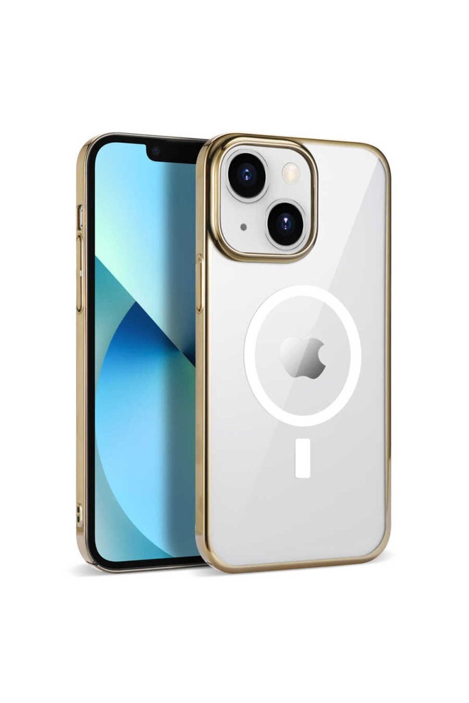 Apple iPhone 13 Pro Uyumlu Kılıf Zore Wireless Şarj Özellikli Pixel M-safe Kapak