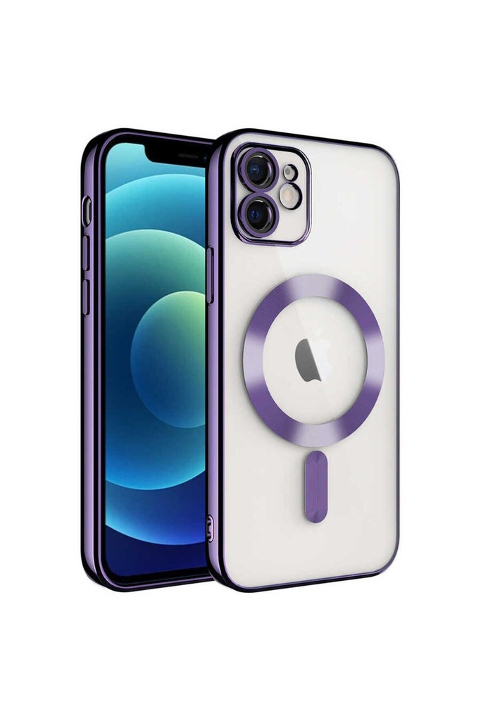 Apple iPhone 12 Pro Max Uyumlu Kılıf Kamera Korumalı M-safe Wireless Şarj Özellikli Zore Demre Kapak