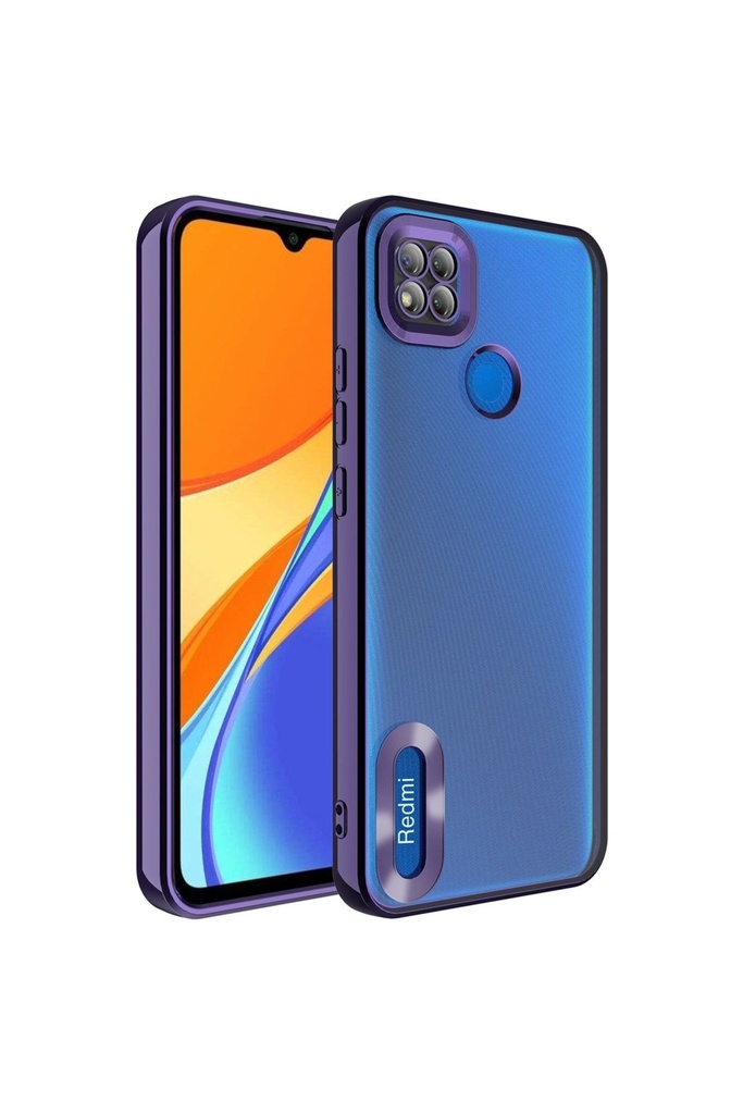 Xiaomi Redmi 9C Uyumlu Kılıf Kamera Korumalı Logo Gösteren Zore Omega Kapak