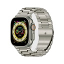 Apple Watch Ultra 49mm Uyumlu Kordon Paslanmaz Metal Titanyum Baklalı Zore KRD-93 Kayış