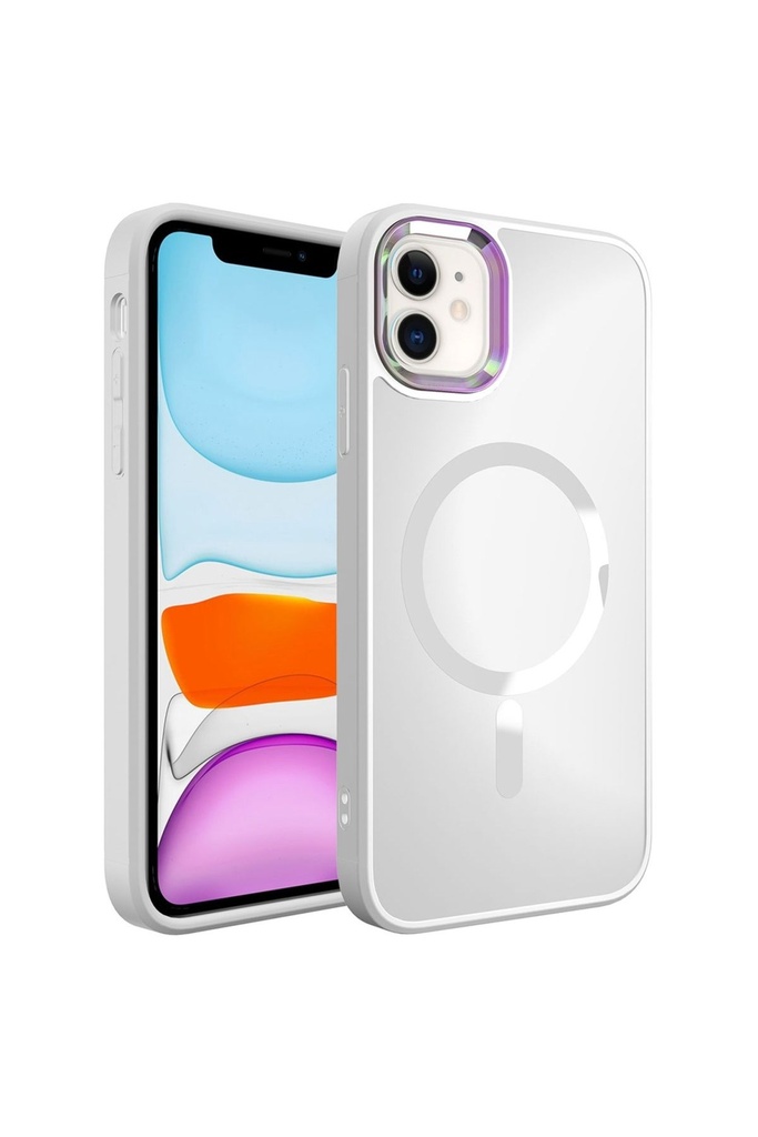 Apple iPhone 11 Uyumlu Kılıf M-safe Wireless Şarj Özellikli Zore Stil Kapak