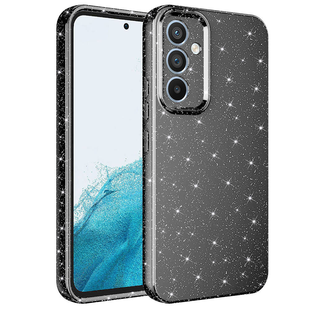 Samsung Galaxy A24 Uyumlu Kılıf Kamera Korumalı Simli Lüks Zore Koton Kapak