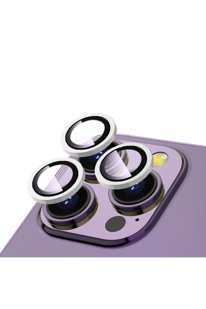 Apple iPhone 15 Pro Max Uyumlu Zore CL-12 Premium Safir Parmak İzi Bırakmayan Anti-Reflective Kamera Lens Koruyucu