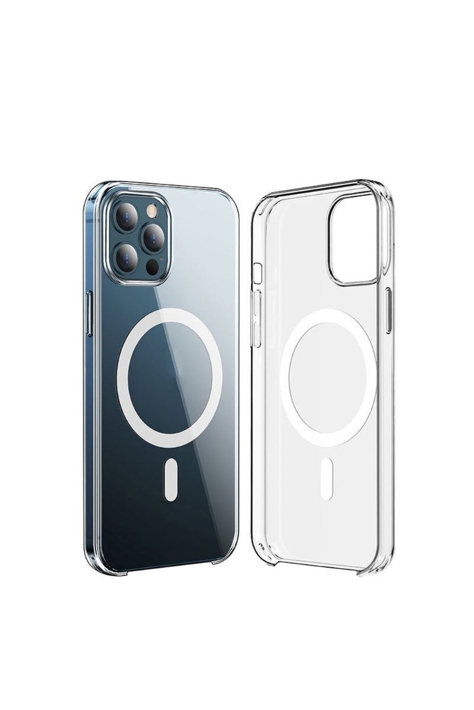 Apple iPhone 15 Pro Max Uyumlu Kılıf Zore Wireless Şarj Özellikli Şeffaf Orjin Kapak