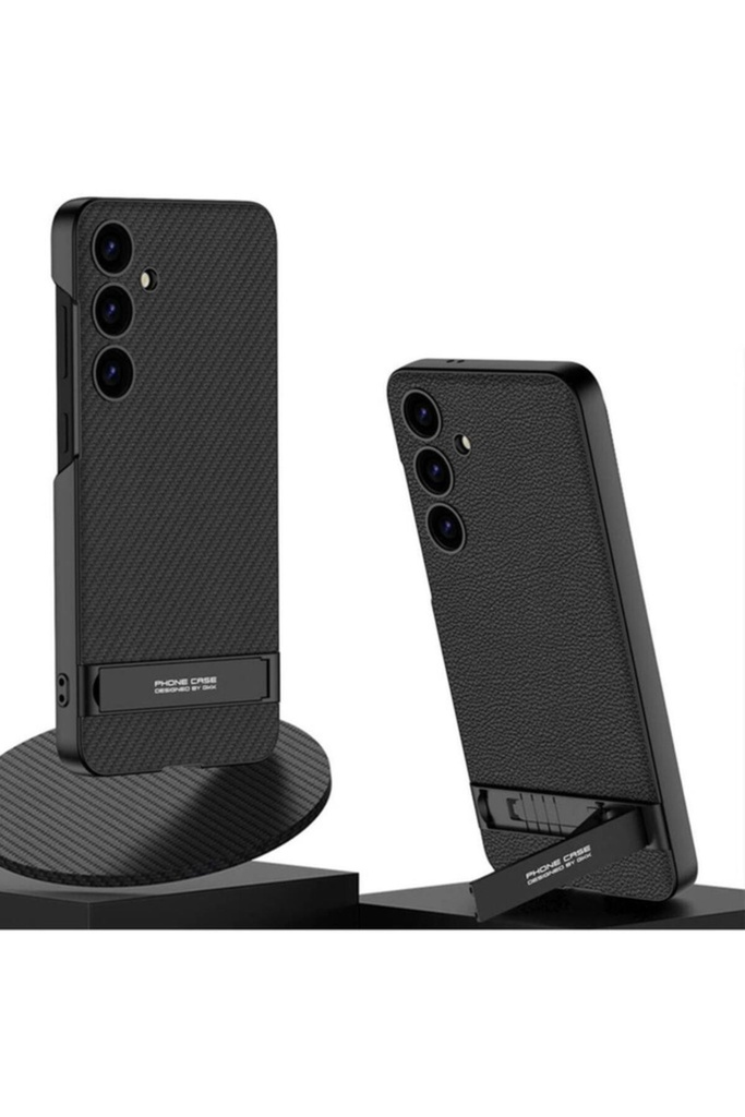 Samsung Galaxy S24 Uyumlu Kılıf Zore Kamera Korumalı Leather Dikey Standlı Ays Kapak