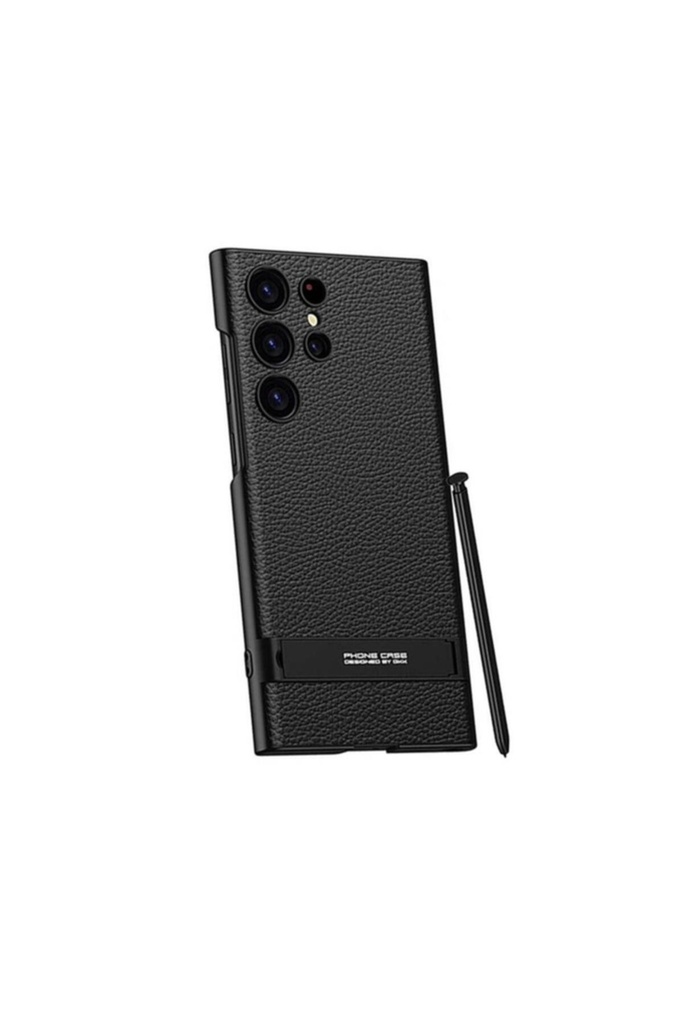 Samsung Galaxy S24 Ultra Uyumlu Kılıf Zore Kamera Korumalı Leather Dikey Standlı Ays Kapak