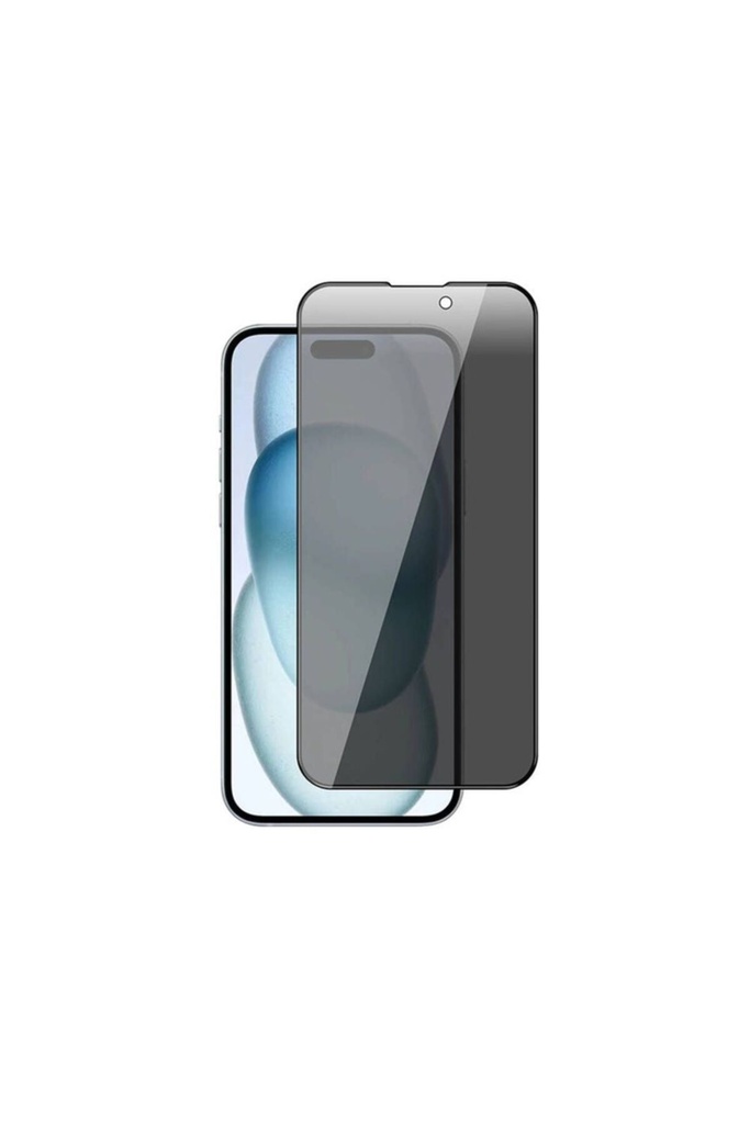Apple iPhone 15 Pro Uyumlu Zore New 5D Privacy Temperli Ekran Koruyucu