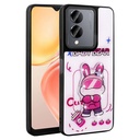 Vivo Y36 5G Uyumlu Kılıf Parlayan Kabartmalı İkonik Figürlü Zore Amas Silikon Kapak