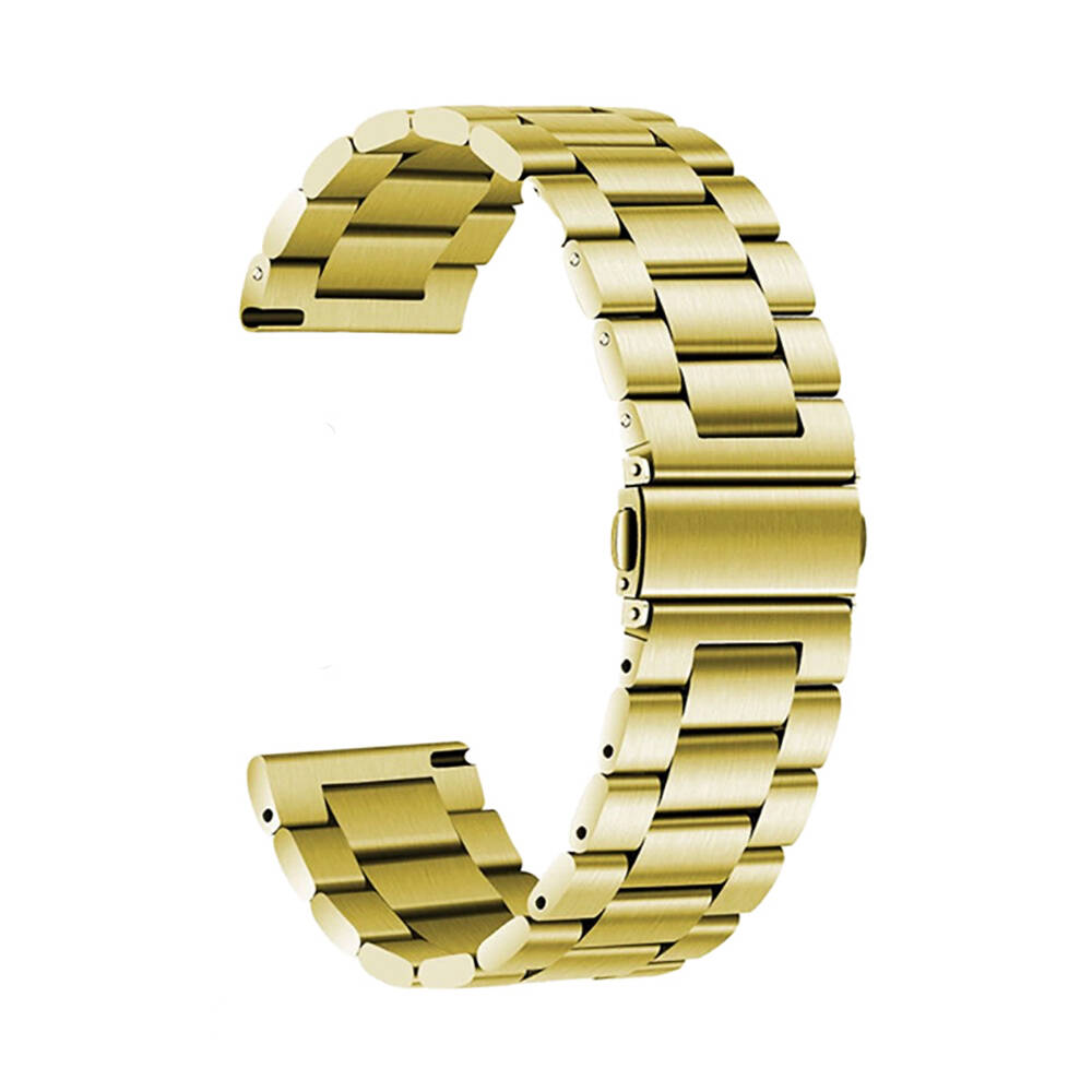 Huawei Watch GT 3 46mm 22mm Uyumlu Kordon Metal Baklalı Tasarım Zore Band-04 Kayış