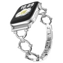 ​​​Apple Watch 44mm Uyumlu Kordon Metal Paslanmaz Halka Tasarımlı KRD-56 Kayış