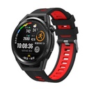 Samsung Galaxy Watch 46mm Uyumlu Kordon Silikon Çift Renkli Sportif KRD-55 Kayış