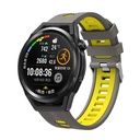 Huawei GT2 46mm 22mm Uyumlu Kordon Silikon Çift Renkli Sportif KRD-55 Kayış