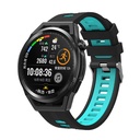 Samsung Galaxy Watch Active 2 40mm Uyumlu Kordon Silikon Çift Renkli Sportif KRD-55 Kayış