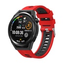 Samsung Galaxy Watch Active 2 44mm Uyumlu Kordon Silikon Çift Renkli Sportif KRD-55 Kayış