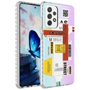 Samsung Galaxy A23 Uyumlu Kılıf Airbag Kenarlı Renkli Desenli Silikon Zore Elegans Kapak
