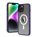 Apple iPhone 14 Uyumlu Kılıf Wireless Şarj Özellikli Zore Hibrit M-safe Kapak