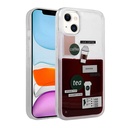 Apple iPhone 14 Uyumlu Kılıf Desenli Sıvılı Zore Drink Silikon Kapak