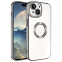 Apple iPhone 15 Uyumlu Kılıf Kamera Korumalı Logo Gösteren Zore Omega Kapak