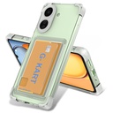 Xiaomi Poco C65 Uyumlu Kılıf Airbag Tasarımlı Şeffaf Kartlıklı Zore G-Kart Kapak
