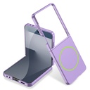 Samsung Galaxy Z Flip Uyumlu 7 Kılıf Wireless Şarj Özellikli Zore Kıpta M-safe Kapak