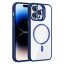 Apple iPhone 14 Pro Max Uyumlu Kılıf Standlı ve Kamera Lens Hediyeli M-Safe Şarj Özellikli Zore Etro Kapak