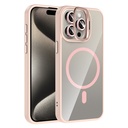Apple iPhone 15 Pro Uyumlu Kılıf Standlı ve Kamera Lens Hediyeli M-Safe Şarj Özellikli Zore Etro Kapak
