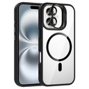 Apple iPhone 16 Uyumlu Kılıf Standlı ve Kamera Lens Hediyeli M-Safe Şarj Özellikli Zore Etro Kapak