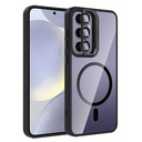 Samsung Galaxy S25 Plus Uyumlu Kılıf Standlı ve Kamera Lens Hediyeli M-Safe Şarj Özellikli Zore Etro Kapak